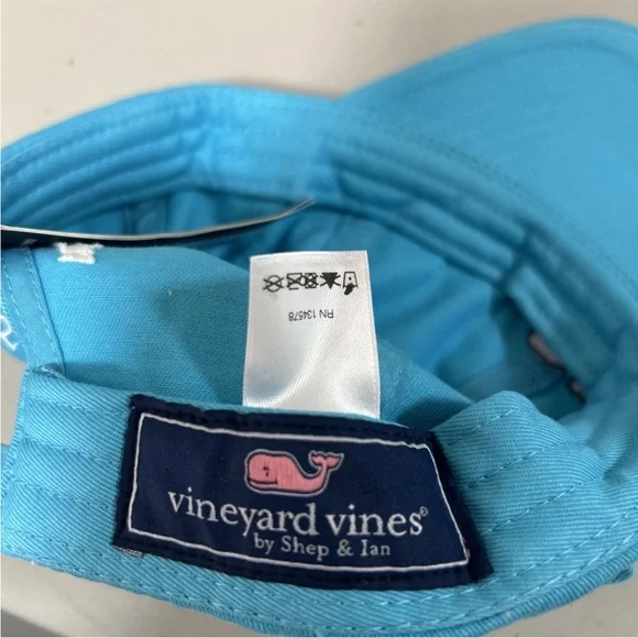 NWT Vineyard Vines Light Blue Adjustable Cotton Hat Embroidered Whale Logo OS - Picture 7 of 7
